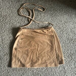 Tan Suede Mini Skirt, size 31, retails $100, Blank NYC